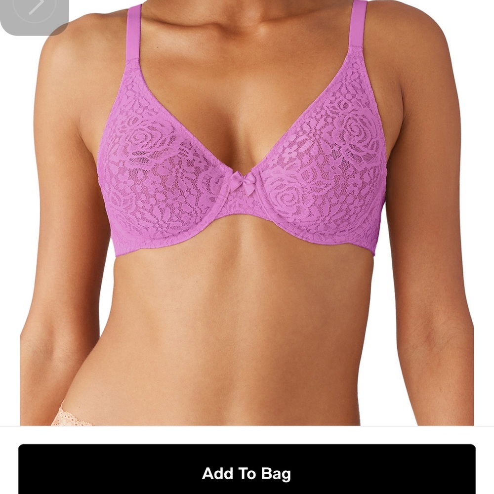 Wacoal Halo Lace Underwire Bra, Rose Pink 38DDD